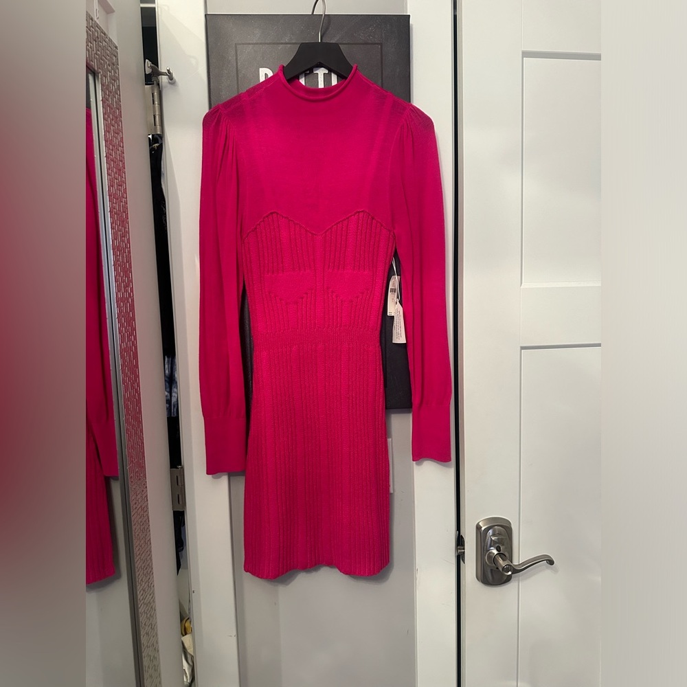 🩷🔥NWT🔥🩷 Anthropologie Vibrant Pink Midi Lg. (fits like medium) Valentine’s Day❣️